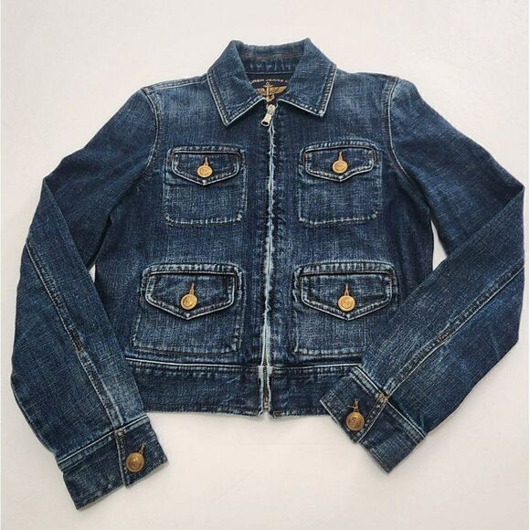 Ralph Lauren Co Women's - P/P - Jean Dark Wash Denim Jacket - Petite - Picture 4 of 12